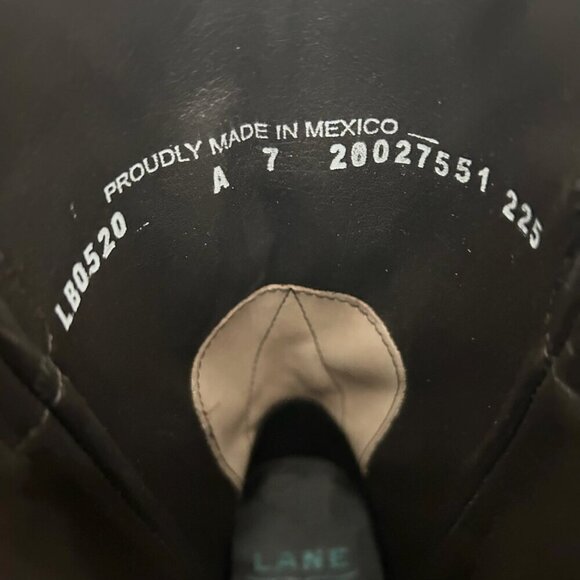 Lane SANDAGA Midi Womens Cowboy Boots 7 Cowgirl Western Tan Suede Leather Short - Picture 9 of 11